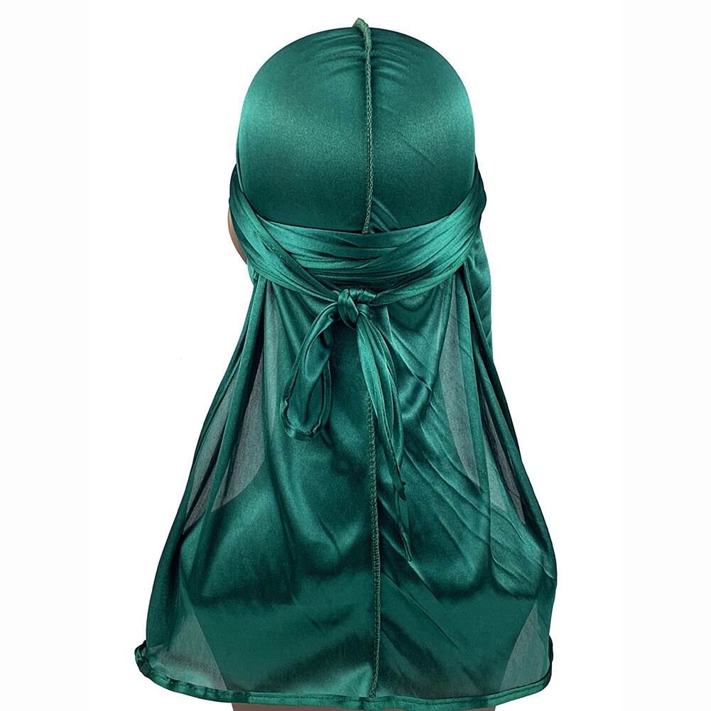 Bonnet de nuit en Satin Invisible pour femmes, accessoire de en soie, Long, plat: green