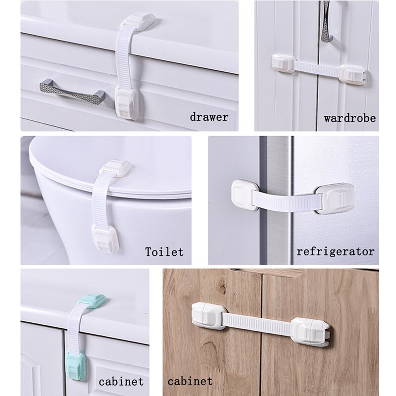 Kinderen Veiligheidssloten Multifunctionele Baby Bescherming Lade Kastdeuren Lock Cartoon Knop Beveiliging