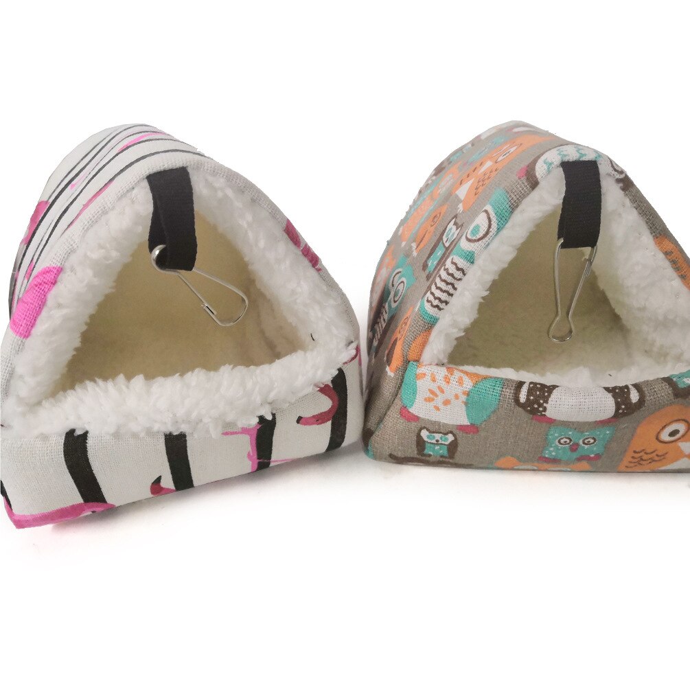 Bird Cage Cotton Sleeping Parrot Cage Nest Mini Animal Hanging Cage Swing Small Pet House Warm Velvet Cage For Born Pet