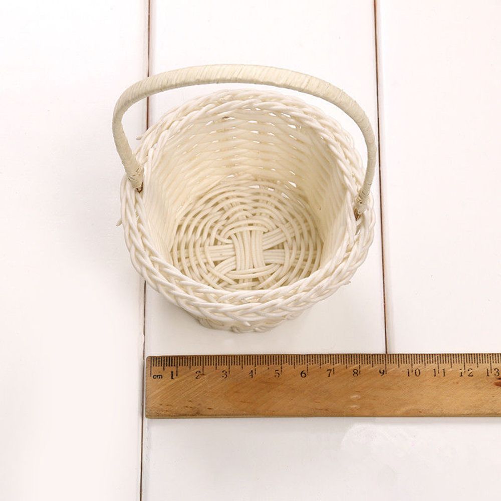 Plastic Weaving Vegetable Fruit Picnic Garden Storage Basket Box Cosmetics Organizer Wedding Party Candy Packing Basket