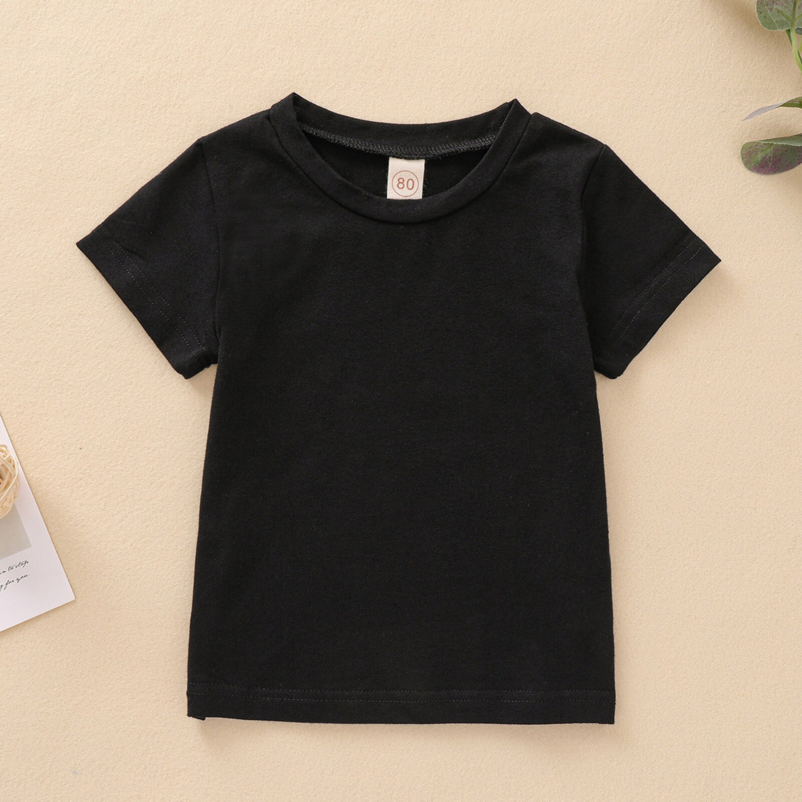 Summer Kids Solid shirts Children Short Sleeve Pullover Shirts Toddler Boys Girl Soft Breathable Tshirt O-neck Casual Tee Tops