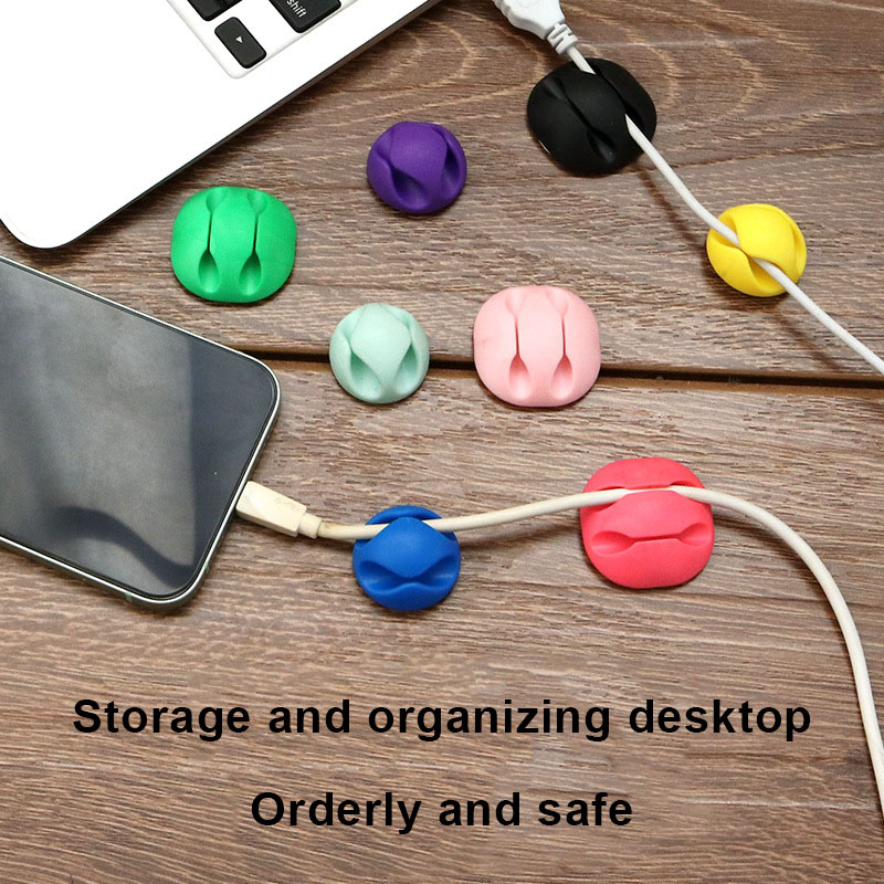 Clips para cables de pared de escritorio, organizadores de cables autoadhesivos, Clips de gestión de cables para el hogar, oficina, escritorio ordenado