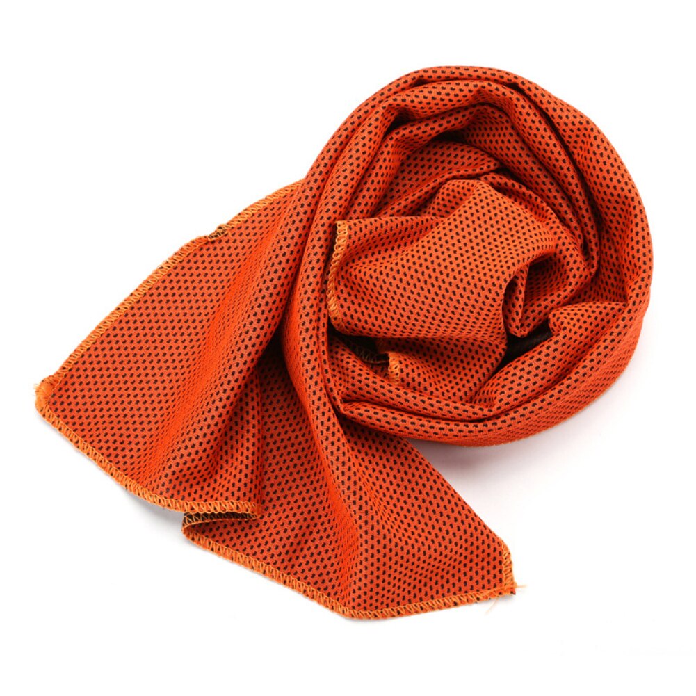 Serviette refroidissante de Sport réutilisable, avec bouteille utilitaire de glace instantanée durable, soulagement de la chaleur: Orange Towel