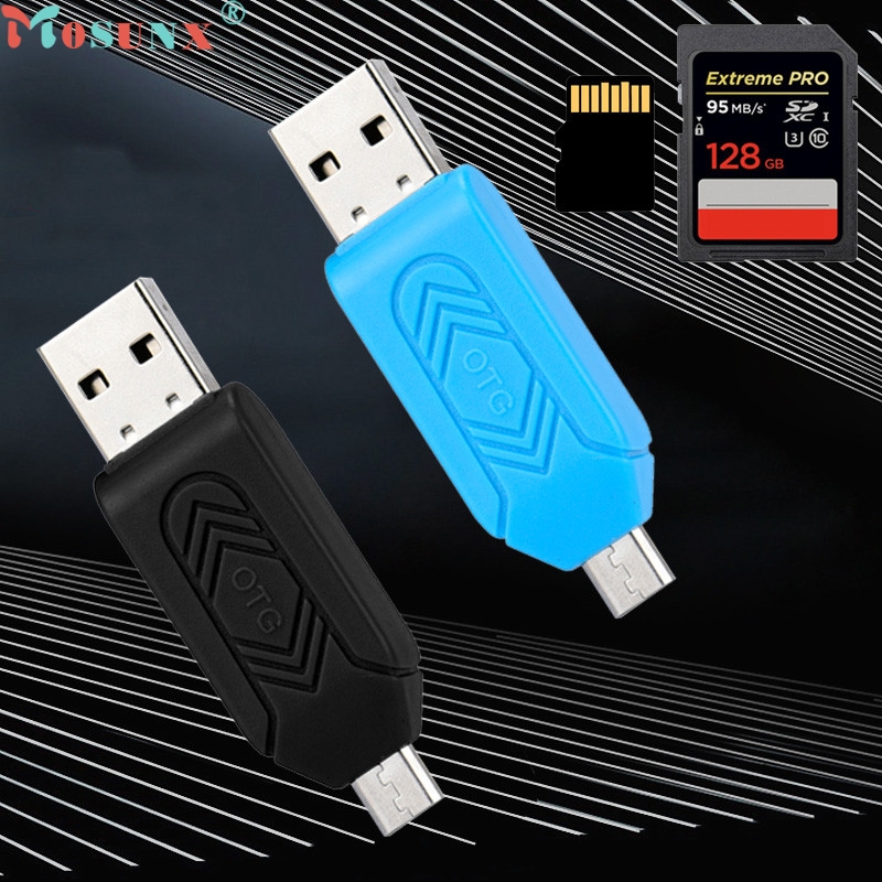 Mosunx Jasmijn MINI USB 2.0 + OTG Micro SD/SDXC TF Kaartlezer Adapter U Disk 0223