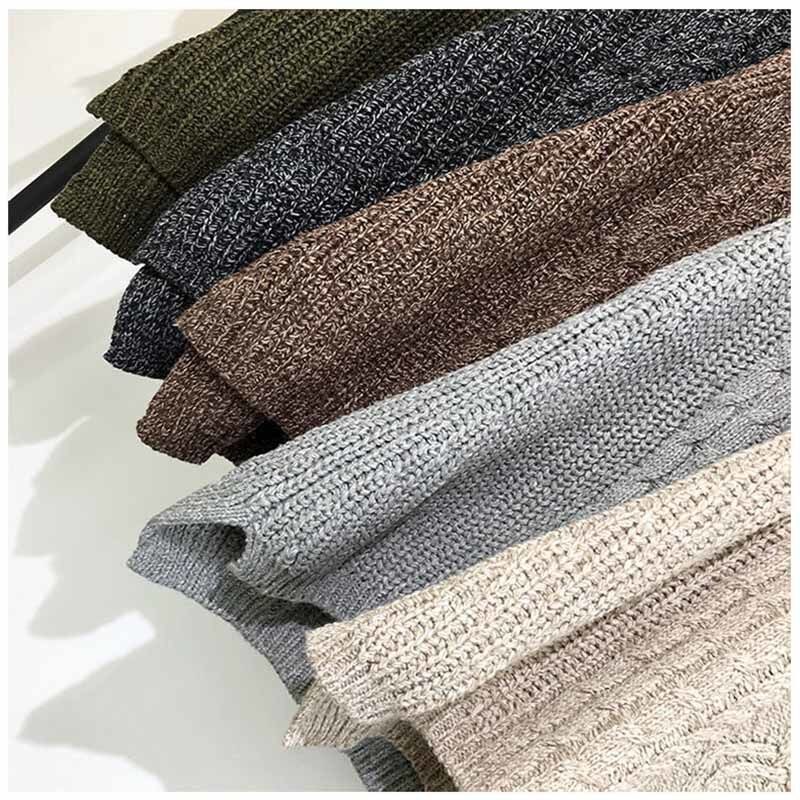 Ropa de otoño e invierno Chaleco de lana gruesa para mujer, Chaleco de punto suelto de gran tamaño, cuello redondo en la sección larga del chaleco salvaje