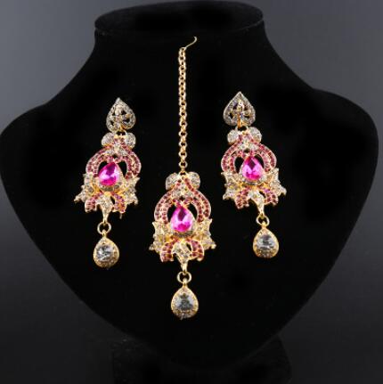 13 Kleuren Etnische Indiase Saree Dansen Oorbellen Voor Vrouwen Wenkbrauwen Indische Kleding Accessoire Party: L