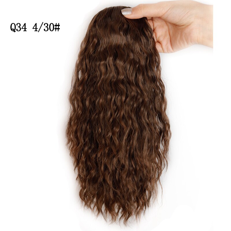 WERD-coleta ondulada sintética Natural de 9 pulgadas para mujer, coleta con cordón elástico, Clip para mujer: T4/27/30
