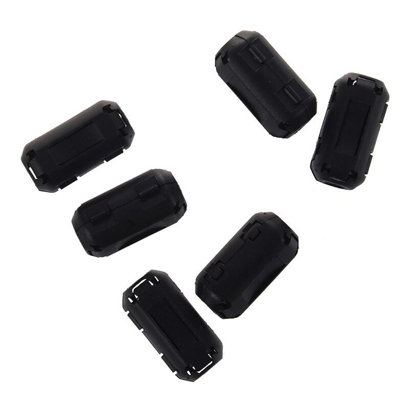 Filtro de núcleo de ferrita de ruido EMI RFI para Cable de 5mm, 6 uds.