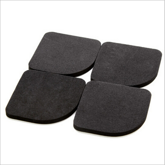 1 Set/partij Zwart Multifunctionele Wasmachine Shock Pads Antislipmatten Koelkast Shock Mute Pad 4 Stuks