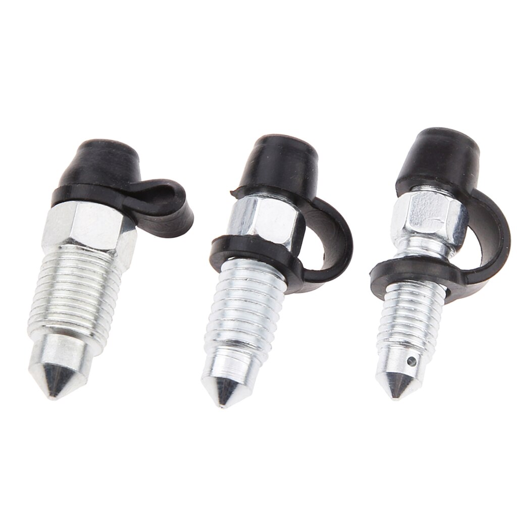 3 X Steel Brake Caliper M8 M10 M7 Bleed Screw For Motorcycle