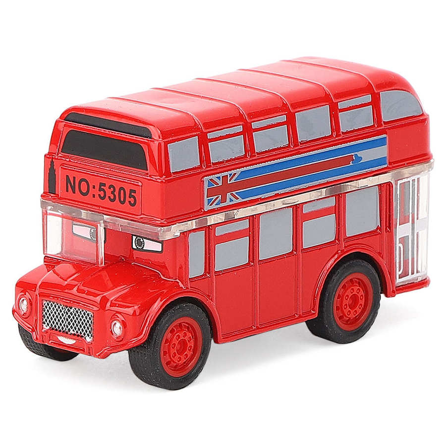 Speelgoed Voertuigen Cartoon Bus Legering Auto Hoge Simulatie Speelgoed Kinderen Jongen Pull Back Voertuig Model Speelgoed Interactieve Leren Speelgoed: Travel bus red