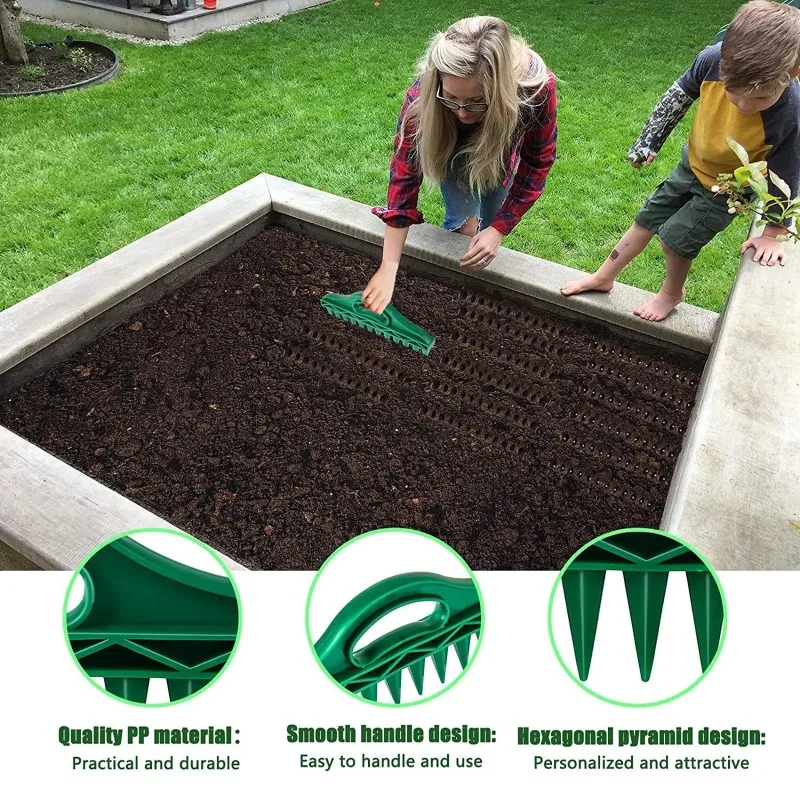 Garden Hand Seeder Tools 12 Holes Seed-in Rapid Drilling Soil Planter Nursery Flower Pot Vegetable Plant Sowing Seeds Dispenser