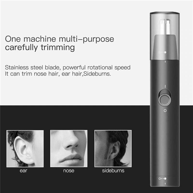Electric Nose Hair Trimmer Battery powered Nose and Ear Trimmer Waterproof &amp; Easy Cleansing Razor Shaver Trimmer Epilators
