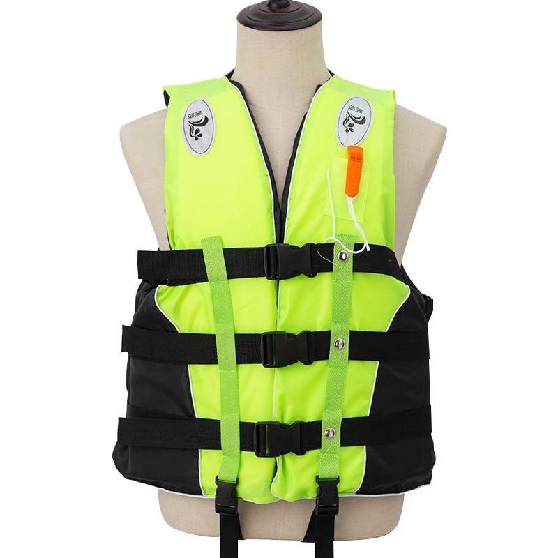 Adult Life Vest Jacket Swimming Boating Ski Surfing Survival Drifting Life Vest with Whistle Water Sports Man Jacket Polyester