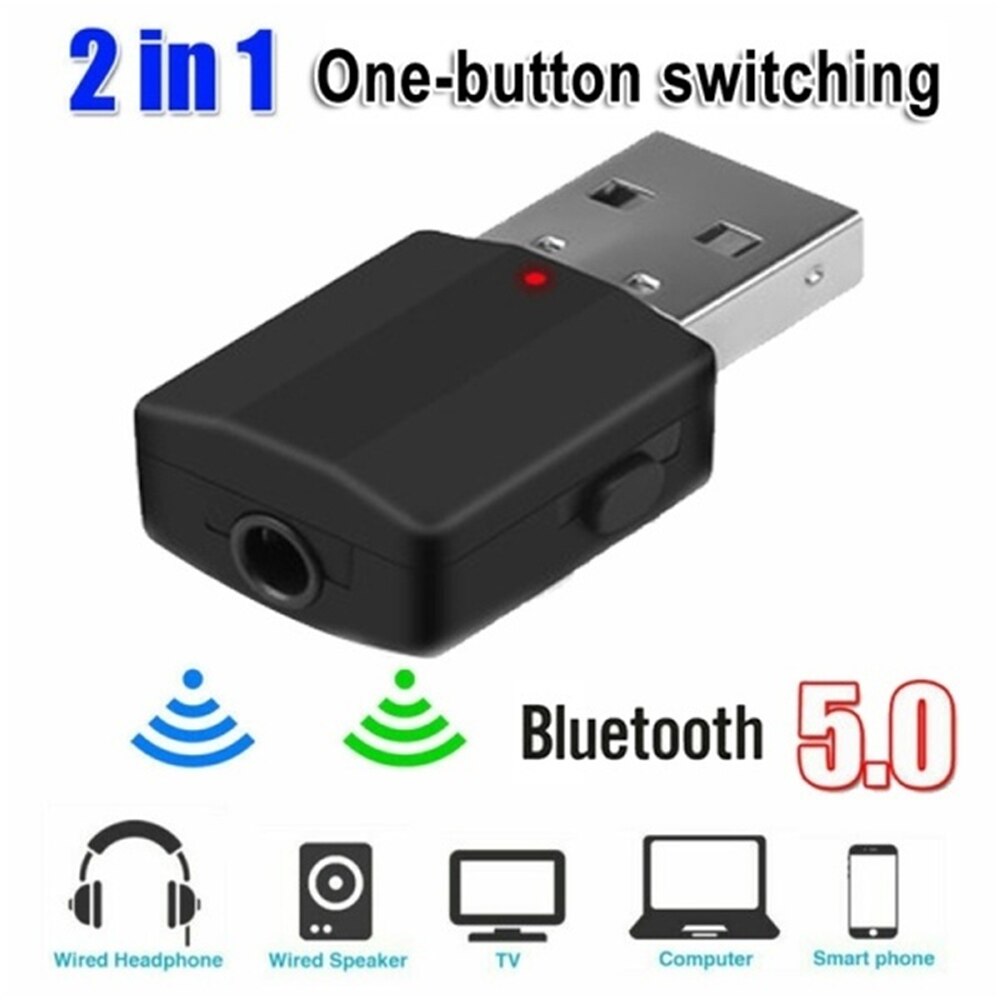 Mini 3.5Mm Aux Stereo Draadloze Bluetooth Adapter 5.0 Bluetooth Zender Ontvanger Voor Auto Muziek Bluetooth Zender Voor Tv