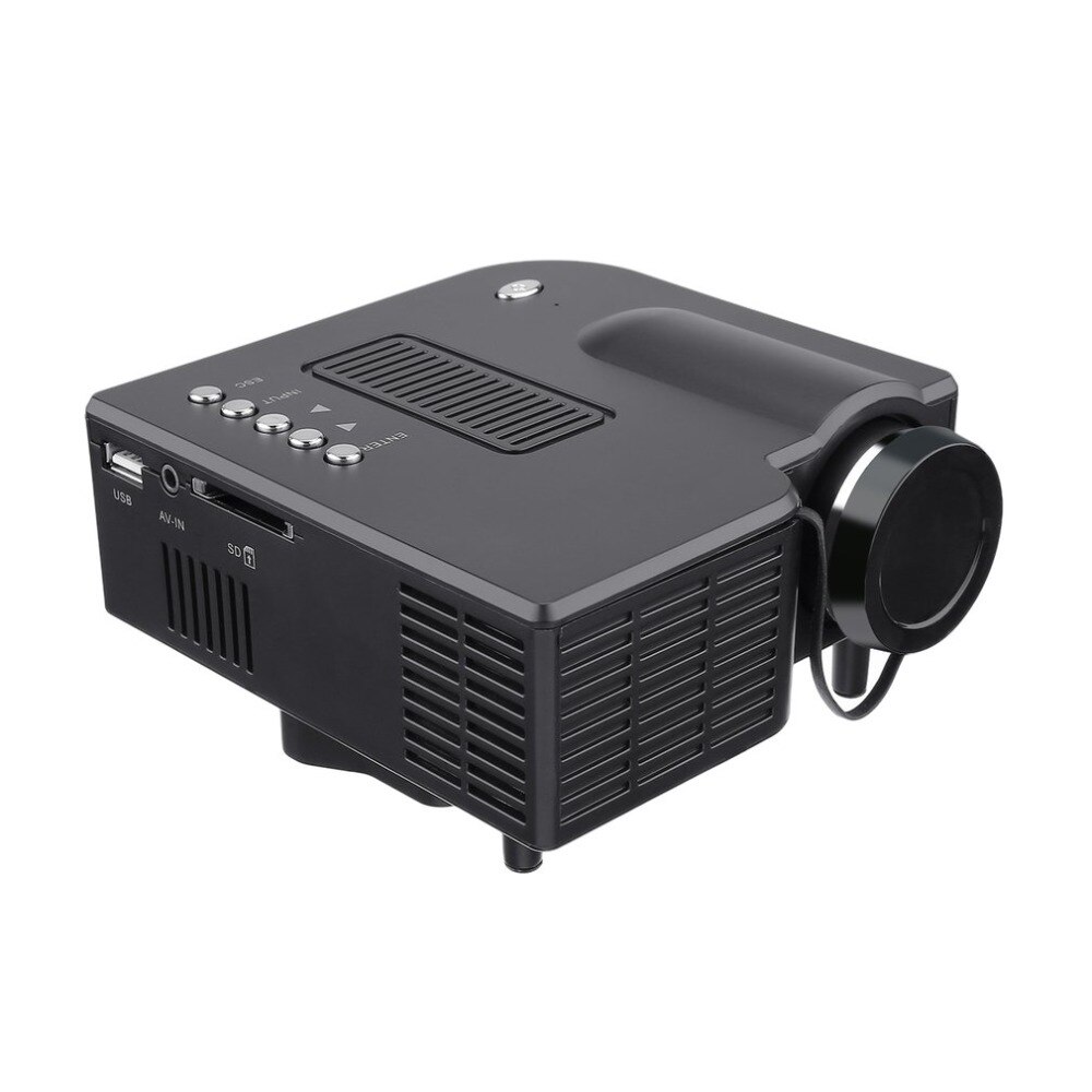 YG300 Mini Projector Full HD1080P Home Theater LED Projector LCD Video Media Player Projector Yellow & White