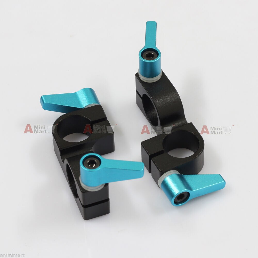 2x 90° Degree Rod Clamp Railblock Block for 15mm Rod Support Rail System DSLR Rig tripod camera