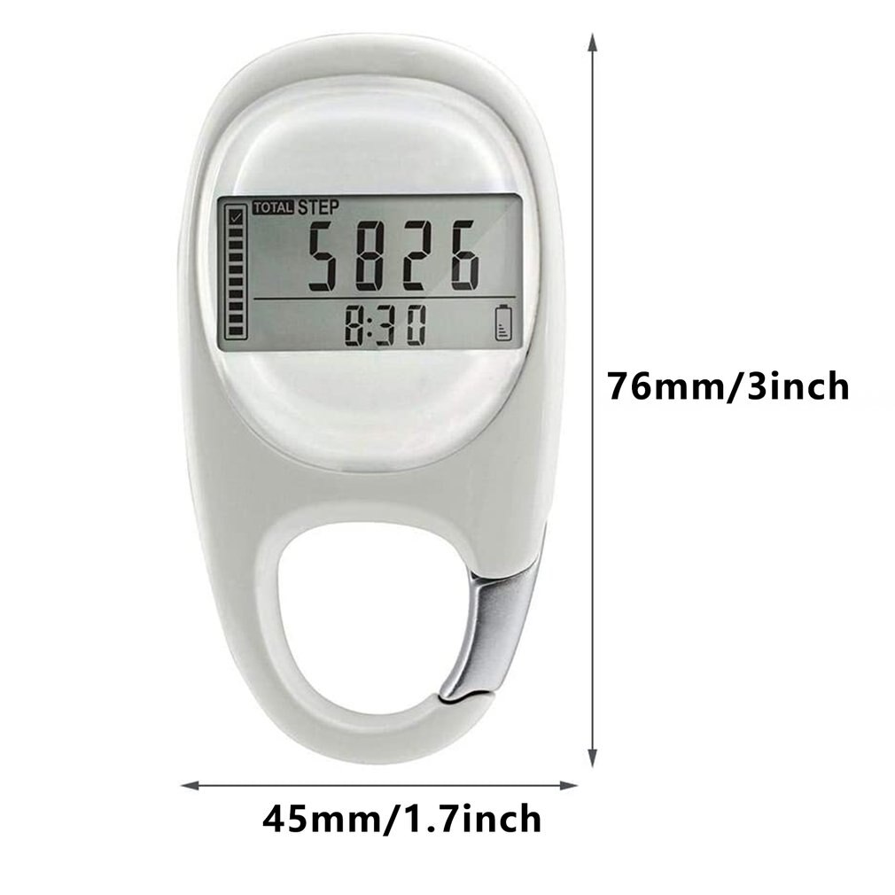 3D Induction Calorie Pedometer Portable Step Counting Accurate Multi-function Mini Fitness Walking Distance Exercise Digital