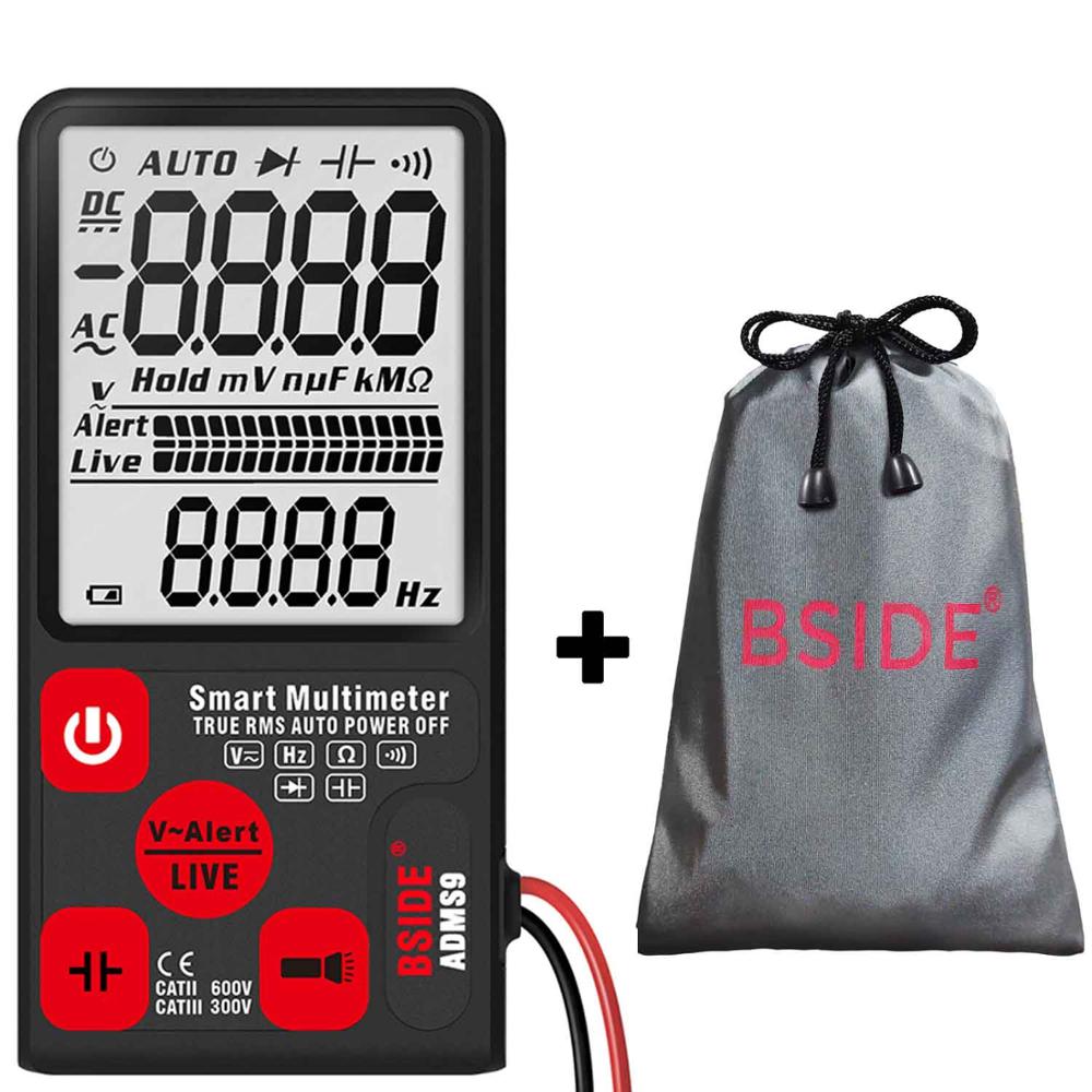 Mini Digitale Multimeter Bside ADMS9 S7 Tester Voltmeter Weerstand Ncv Continuïteit Test Met: ADMS9 With Bag