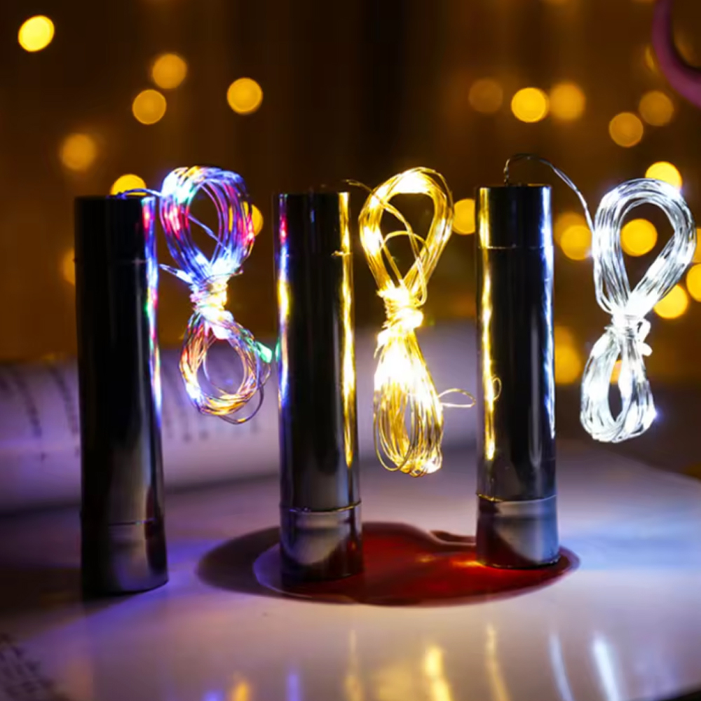 LED Lichterketten LED Weinflasche Lichter AAA Batteriebetriebene Kork bilden Glas Flaschenverschluss Lampe Weihnachtsgirlanden Bar Dekor