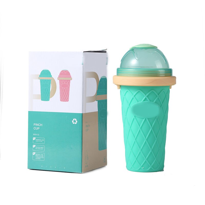 Double Layer Ice Cream Maker DIY Homemade Fast Cooling Ice Cream Smoothie Cup GQ: Green