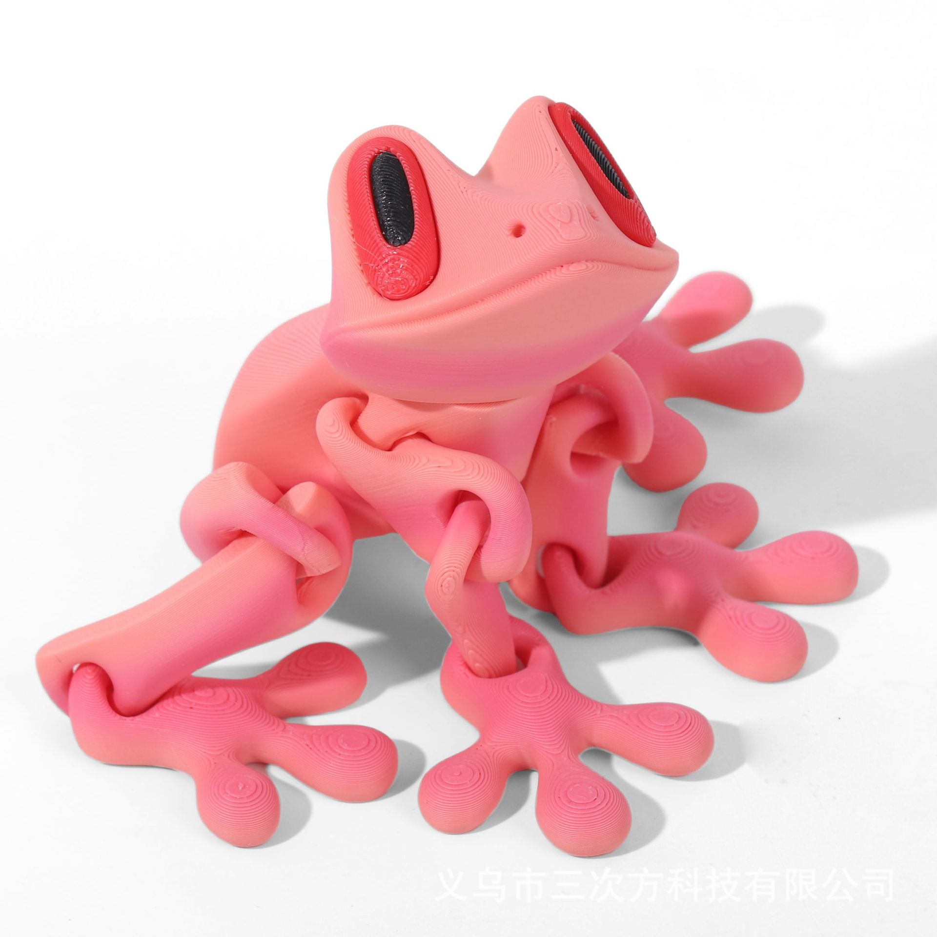 1pc koelkastmagneten in de vorm van een kikker, serie 3d, print met cartoonafbeelding van een kikker, magnetisch keukenaccessoire: Geel