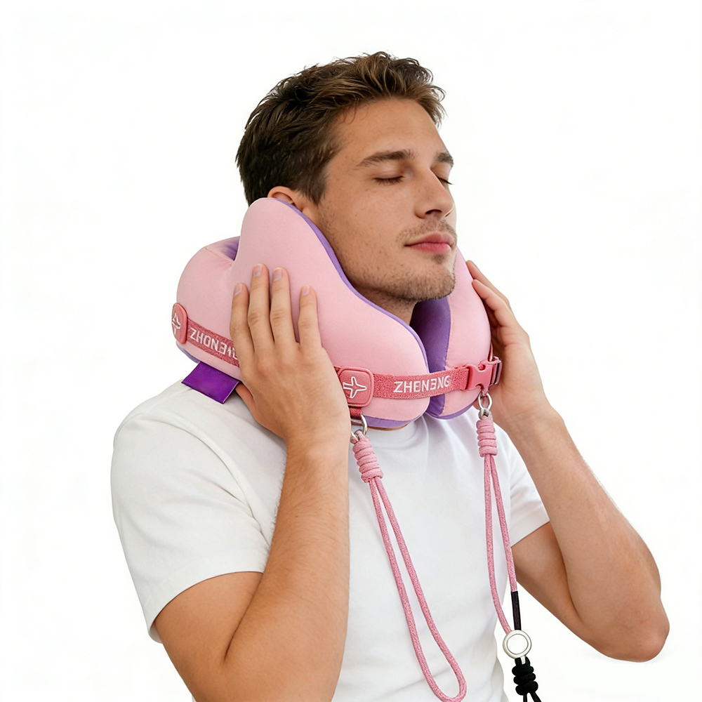 Neck-Protecting Soundproof Travel Neck Pillow Memory Foam Airplane Pillow for Head Support Ergonomic Home Flight Car: Transparent