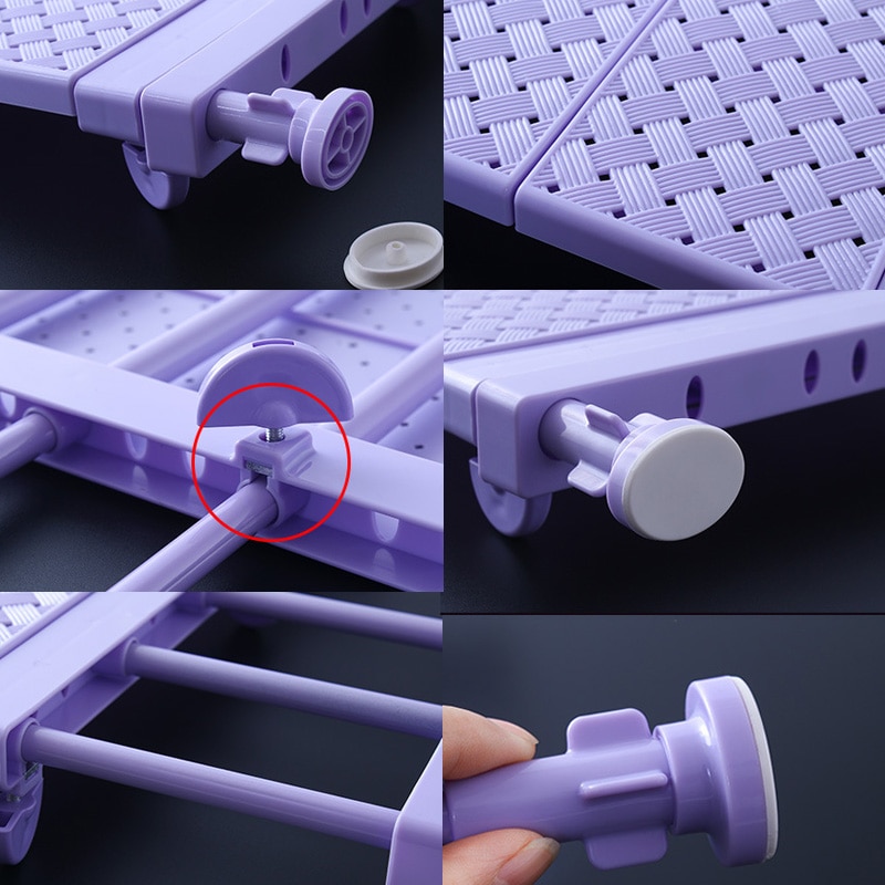 Adjustable Wardrobe Storage Shelf Wall Mounted Extendable Rack Cupboard Space Saving P7Ding