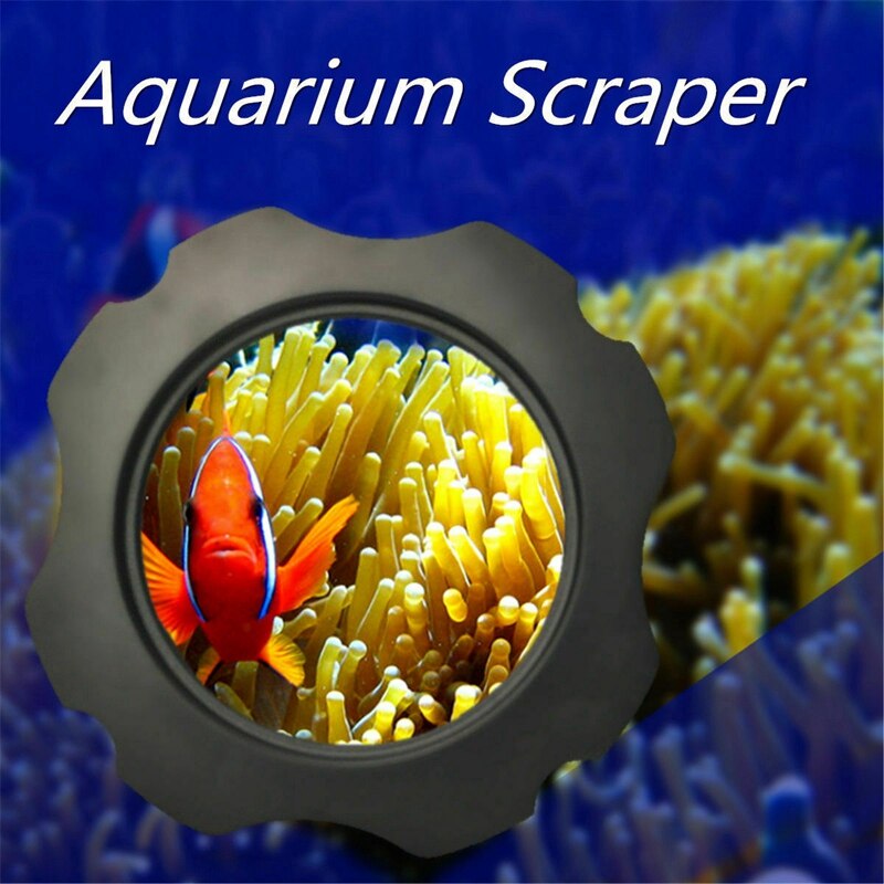 -2 in 1 akvarium forstørrelsesglas magnetisk glasrenser akvarium rengøringsskraber op  to 15mm