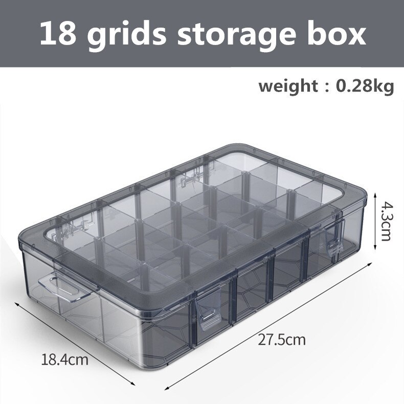 Organizer 9-24 Grids Adjustable Storage Container Compartment Plastic Storage Box Component Screw Holder Case Display Container: Yellow