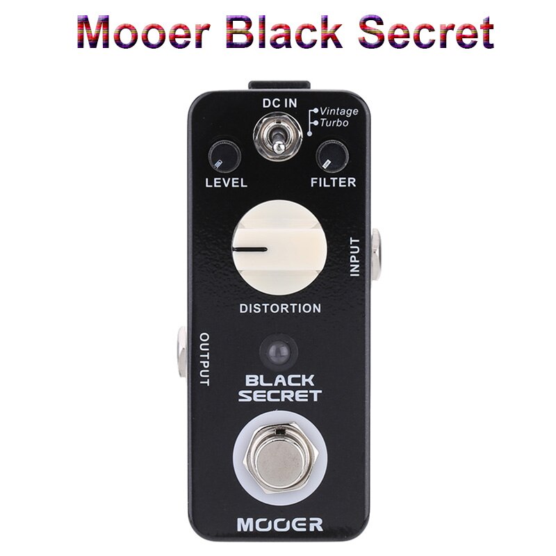 Mooer Guitar Effect Pedal mooer Black Secret Micro Mini Distortion Electric Guitar Pedal True Bypass For Guitar Accessories: Black Secret