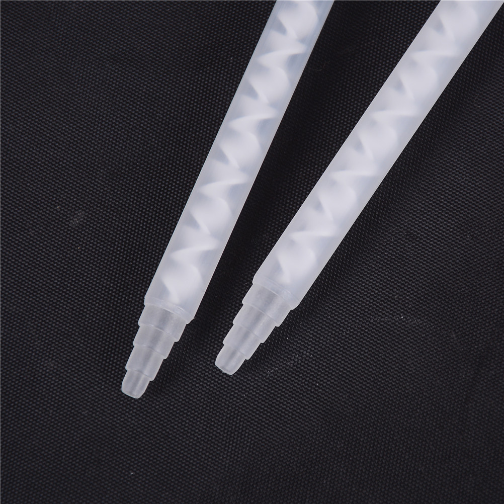 10 pièces/ensemble résine époxy polypropylène Tube de mélange buse outil distributeur statique mélangeur buses AB colle tête de mélange MA5.4-17S
