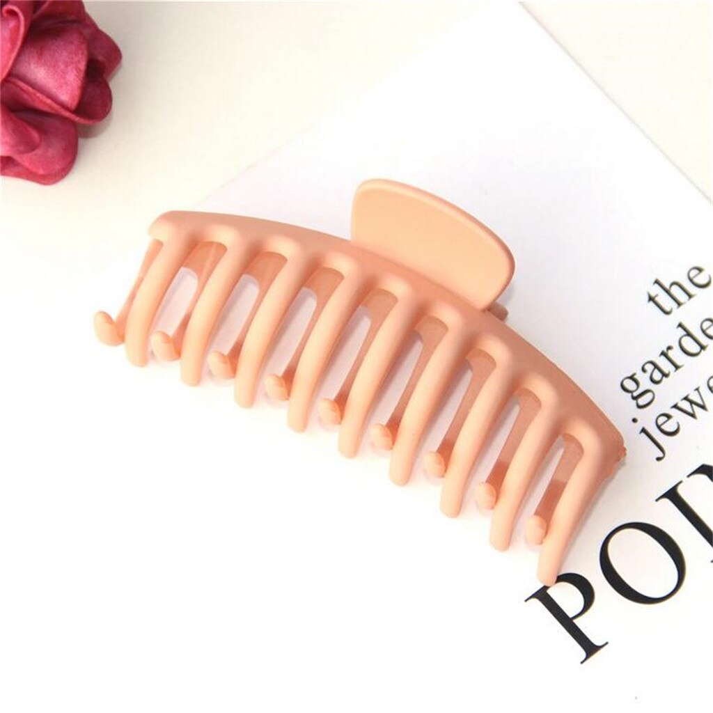 1Pc Clip Haar Accessoires Make Scrub-Kleur Acryl Grote Douche Haar Clip Haarspeld Terug Hoofd Clip Hoofdtooi Gebroken: B
