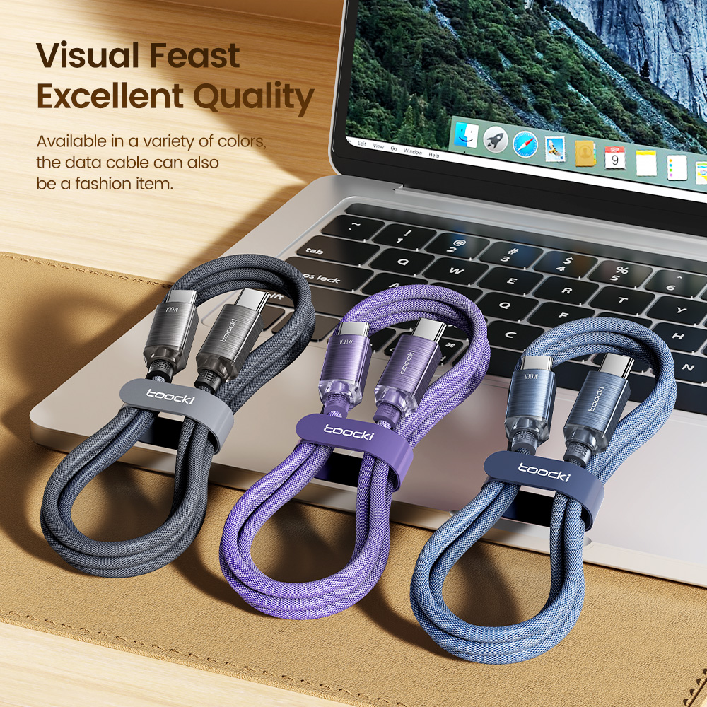 Toocki usb typ c bis typ c kabel 100w schnell ladegerät kabel datenkabel für macbook huawei xiaomi poco samsung USB-C kabel