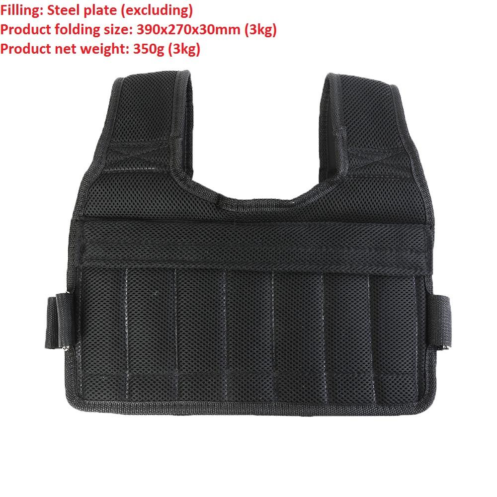 20/50Kg Loading Weighted Vest Boxing Training Thickening Exercise Waistcoat Adjustable Weight Jacket Invisible Sand Boxing vest: 3KG