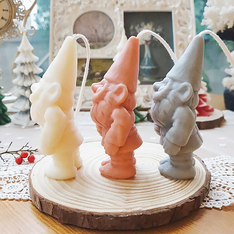 Santa Aromatherapie Kaars Mold Kerst Diy Cake Bakken Gips Silicone Mold 3d Siliconen Mal Voor Kaars Maken Hars Mallen