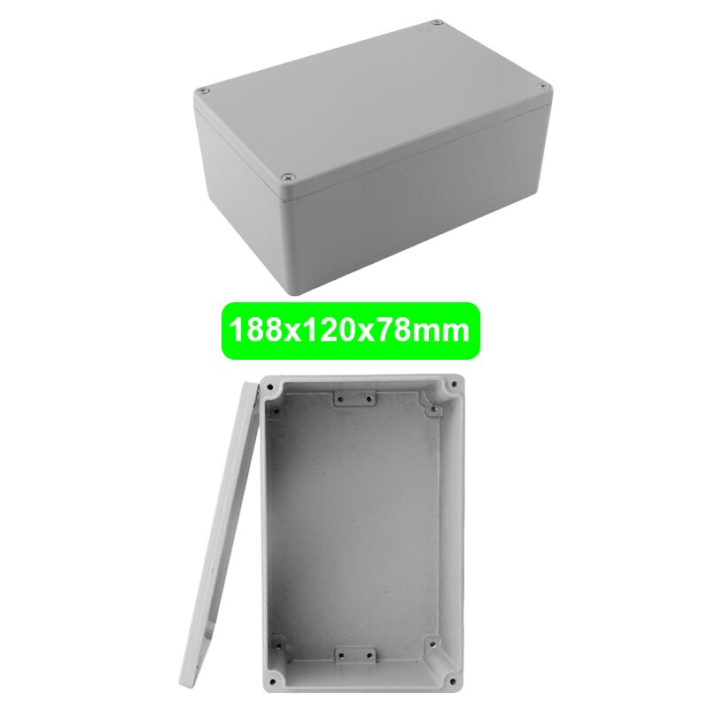 Industry IP66 Waterproof Cast Aluminum Junction Box for electronic project Outdoor Explosion-proof Electrical Enclosure Case: 188X120X78mm(LxWxH)