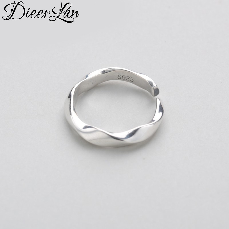 Bagues Vintage en argent Sterling 925 pour femmes, chaînes torsadées, style Punk thaïlandais, redimensionnables