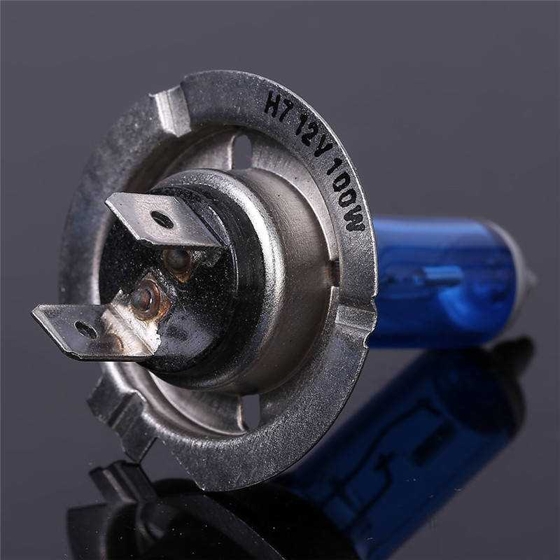 2 stk. super-led-pærer hvide 12v h1 h4 h7 forlygtesæt 100w 6000k bilpærer xenon-lampe superklar halogen-bilforlygte