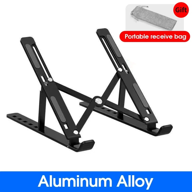 Faltbarer Laptop-Ständer, verstellbar, tragbar, Notizbuch-Halterung, Stützbasis, Halterung aus Aluminiumlegierung für MacBook, Laptop, PC-Zubehör: verrotten