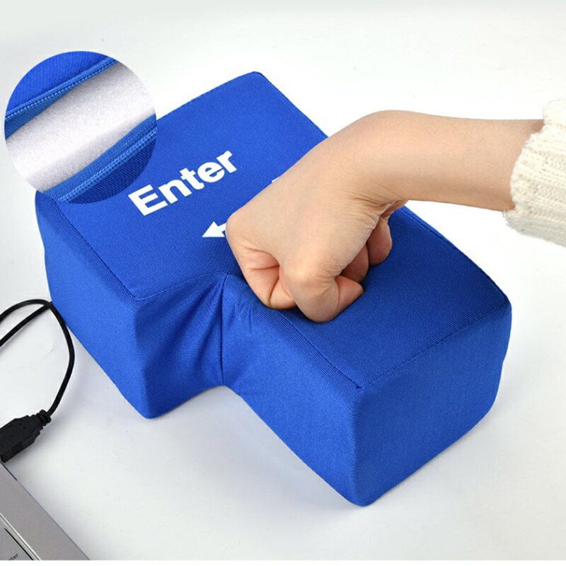Big Enter Key Computer USB Enter Key, Office Vent Tool, Nap Pillow, Extra Large Enter Key Can Be Used As ENTER Key