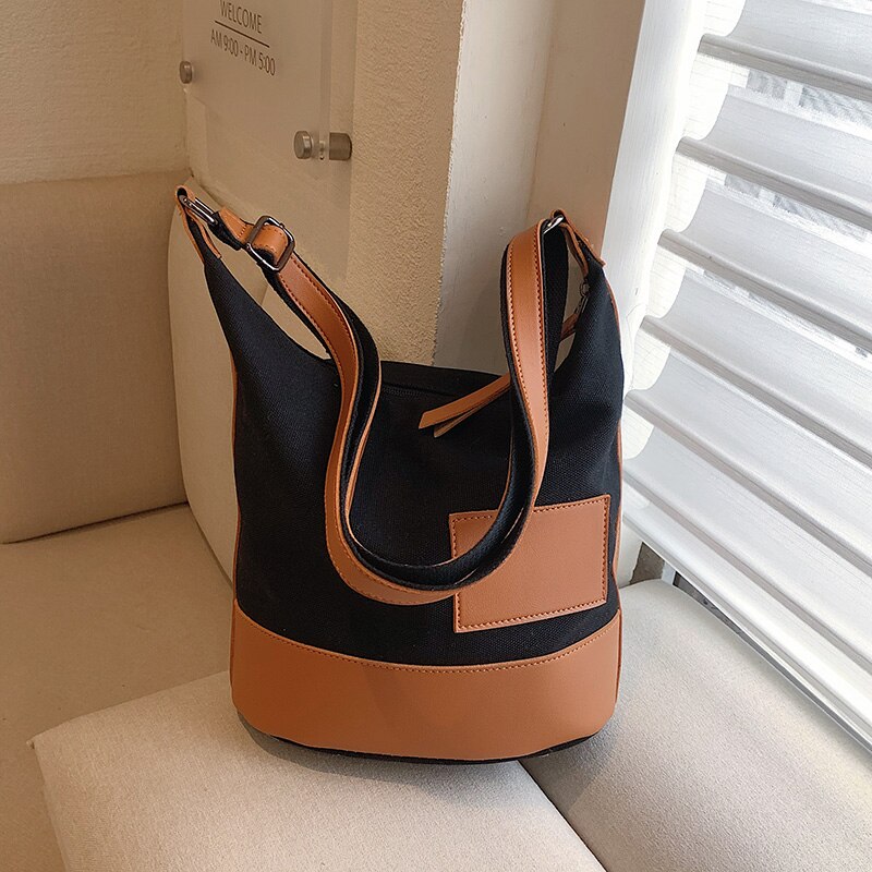 Borse a tracolla in tela da donna borse a tracolla da donna borsa a tracolla New Fashion Casual Designer borsa da donna borsa grande capacità: Black