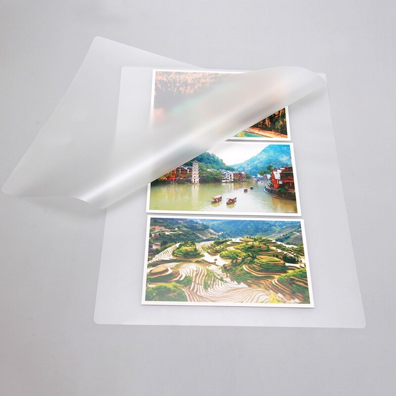 100 stück/lot 60 µm  a4 thermolaminierfolie pet für fotos/dateien/karten/bilder laminierrolle kühlpacks laminierpapier