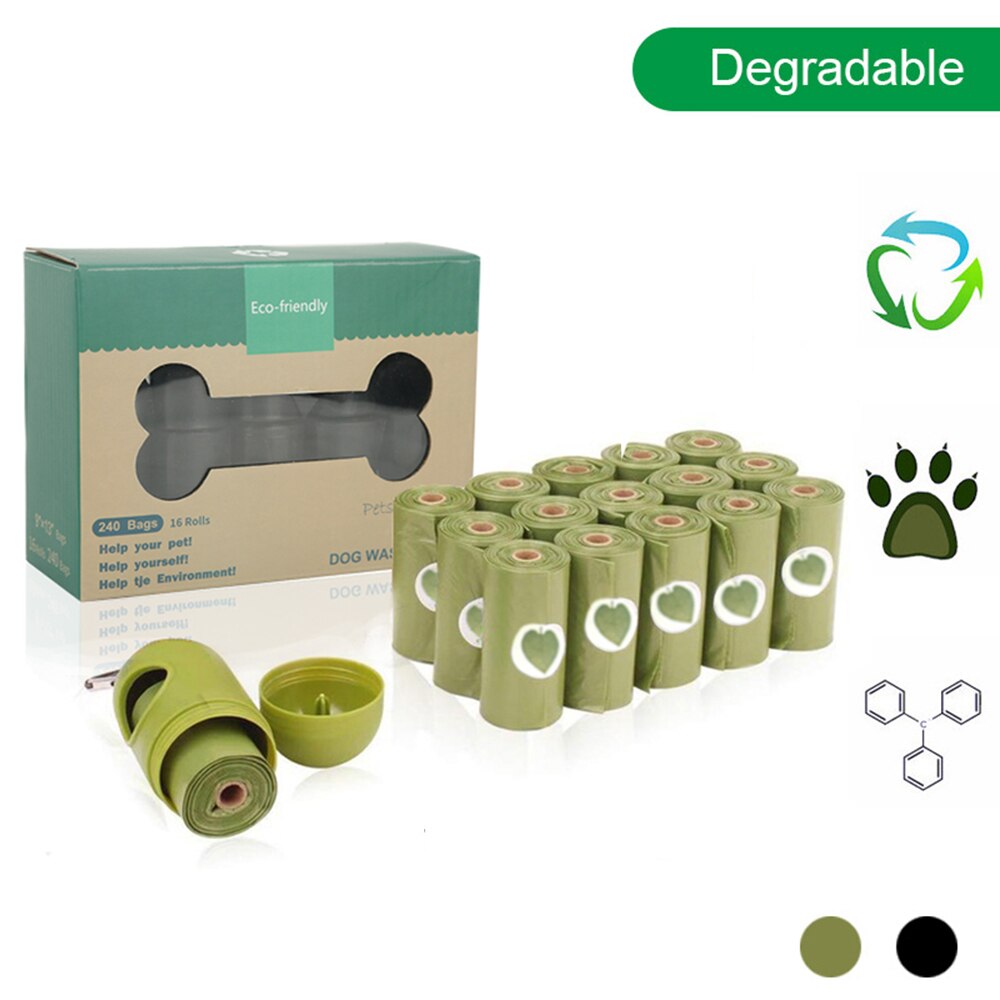 Biologisch Afbreekbare Hondenpoepzakjes - Eco-Vriendelijke Afvalzakjes met Dispenser - Outdoor Drager voor Hond Uitlaatservice