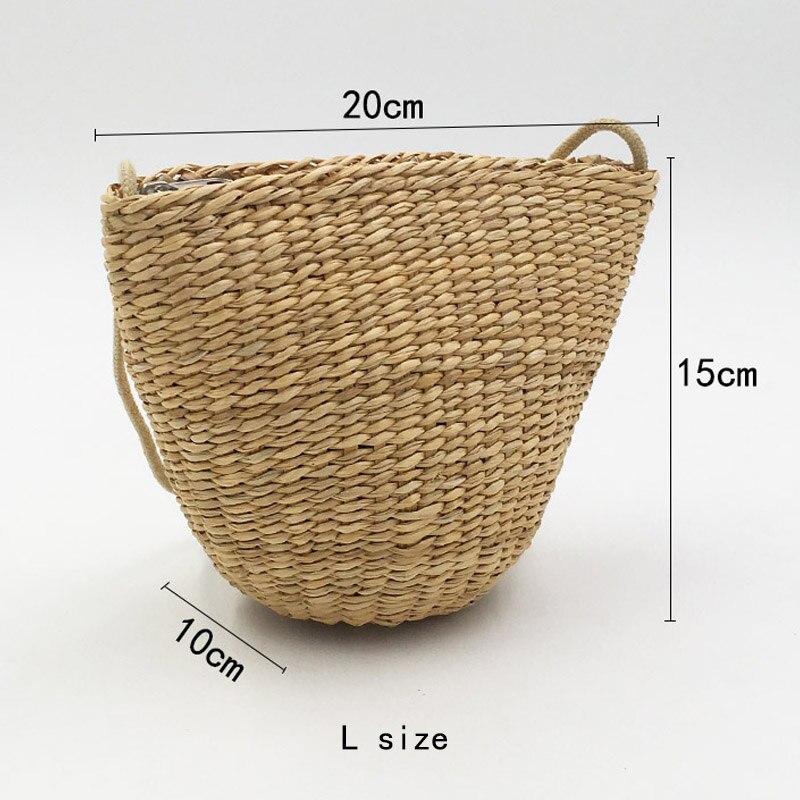 Fatti a mano Delle Donne di Borsa A Tracolla Piccola Borsa di proprietà Borse Da Spiaggia di Paglia Rattan Intrecciato Crossbody Borsa Della Boemia Borse A Tracolla Della Borsa A Maglia