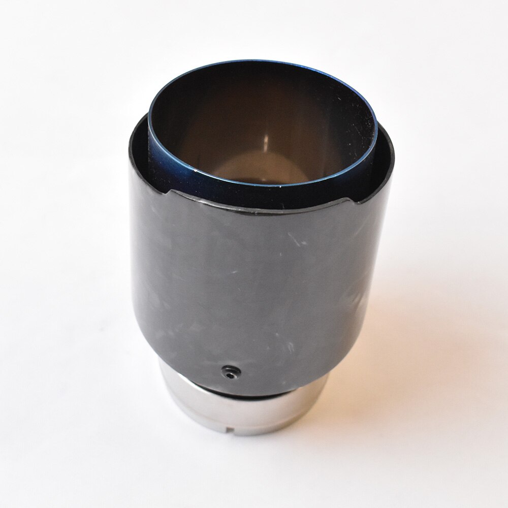 1 Pc Auto Stijl Gesmeed Fiber Carbon Roestvrij Staal Blauw Uitlaat Pijp Glossy Uitlaat Tip Voor E63 E90