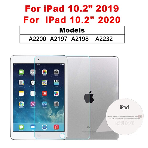 Tempered Glass For iPad air 4 Screen Protector For ipad 10.2 mini 1 2 3 4 5 9.7 Pro 11 10.5 Protective Film: ipad 10.2 2019