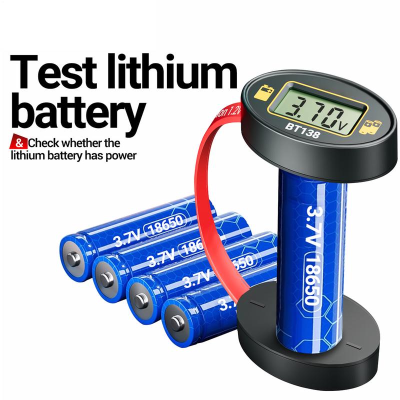Battery Load Tester Magnetic Battery Meter Analyzer Monitor Portable Household Monitor Meter For AA C D 9V Batteries Voltage And