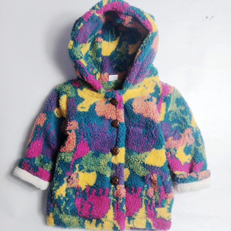 100-160 cm Kids Warme Fluwelen Fleece Meisjes Winterjas Kleurrijke kinderen Winter Jas Voor Tiener Meisjes Jongen leuke Oor Windjack: 5T