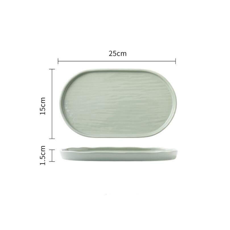 Breakfast Cup and Plate Set Simple Bowl Plate Household Ceramic Tableware Combination: B3